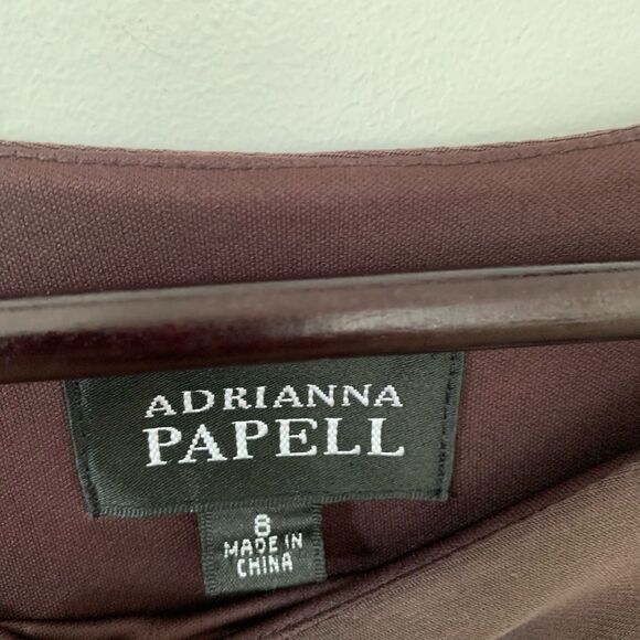 Adrianna Papell Body Con Plum‎ Black Tiered Dress - Picture 3 of 7